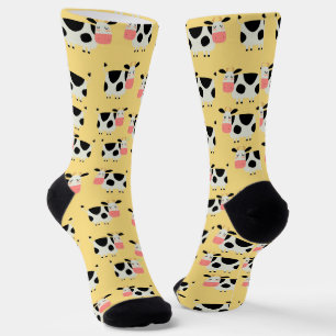 Süße Schwarz-Weiß-Kühe Socken
