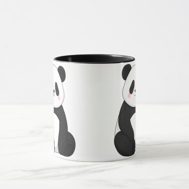 Süße Schwarz-Weiß-Panda Tasse (Zentrum)