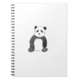 Süße schwarz-weiße Panda-Skizze Notizblock