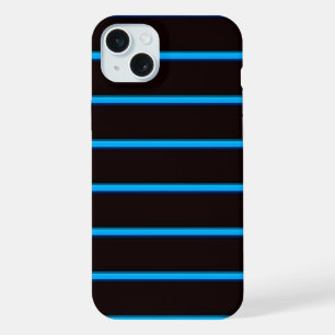 Süße schwarze Blaushimmel Streifen iPhone 15 Plus Hülle
