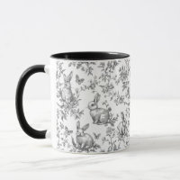 Süße schwarze Bunny-Kaninchen Französische Toile