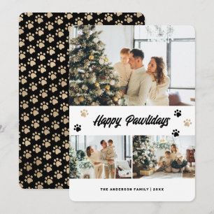 Süße schwarze Gold 3 Foto Happy Pawlidays Feiertagskarte