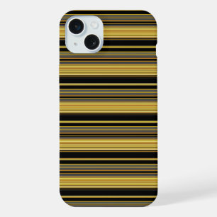 Süße schwarze goldene Streifen iPhone 15 Plus Hülle