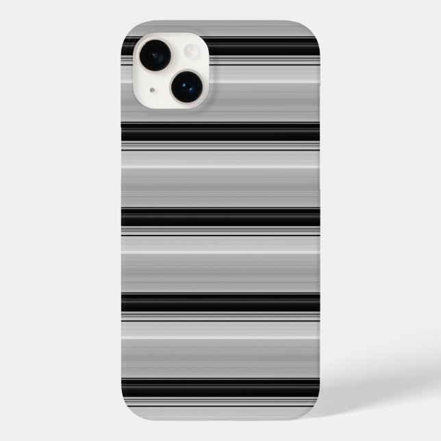Süße schwarze graue Streifen Case-Mate iPhone 14 Plus Hülle (Rückseite)