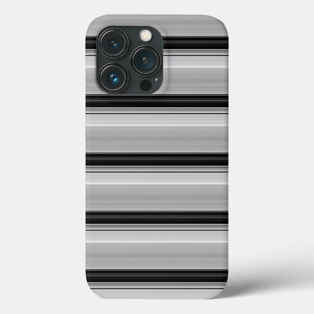 Süße schwarze graue Streifen Case-Mate iPhone Hülle (Rückseite)
