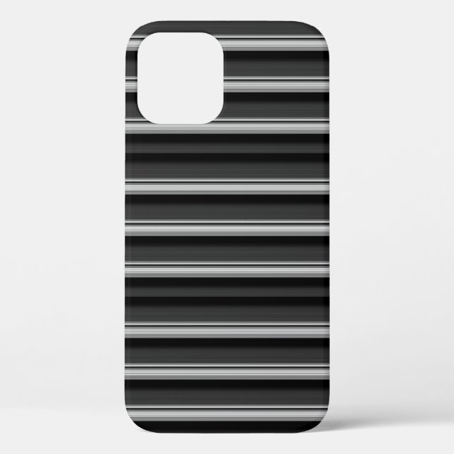 Süße schwarze graue Streifen Case-Mate iPhone Hülle (Rückseite)