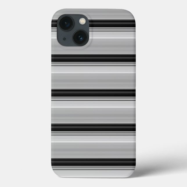 Süße schwarze graue Streifen Case-Mate iPhone Hülle (Rückseite)