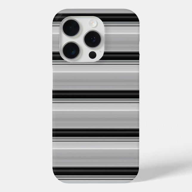 Süße schwarze graue Streifen Case-Mate iPhone Hülle (Rückseite)