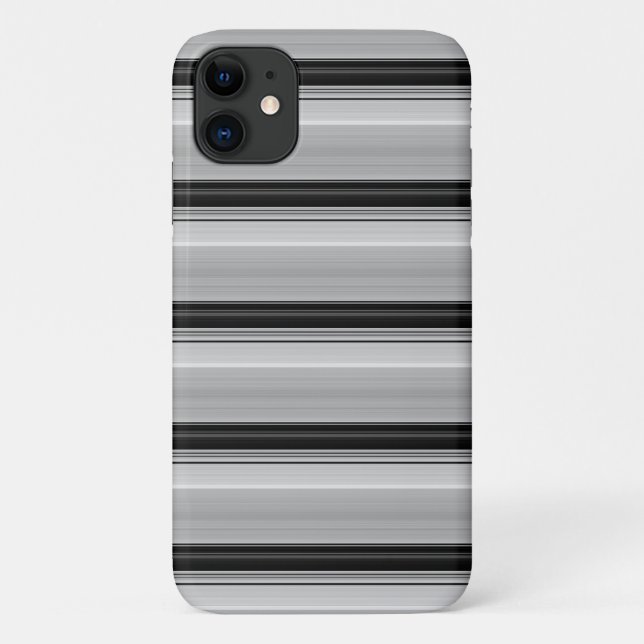 Süße schwarze graue Streifen Case-Mate iPhone Hülle (Rückseite)