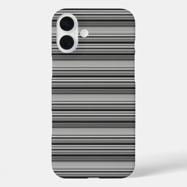 Süße schwarze graue Streifen  iPhone 16 Plus Hülle (Rückseite)