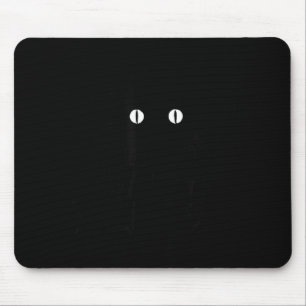 Süße schwarze Halloween-Katze mit Schnurrhaaren gl Mousepad