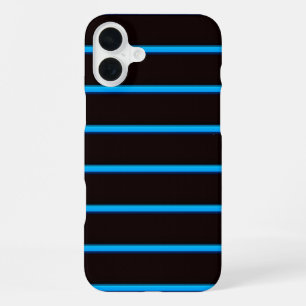 Süße schwarze Himmelblau-Streifen iPhone 16 Plus Hülle
