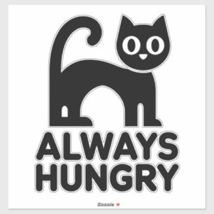 Süße schwarze Katze Aufkleber