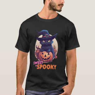 Süße schwarze Katze & Kürbis süße unheimliche Voll T-Shirt