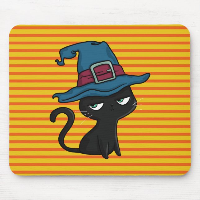 Süße schwarze Katze Mousepad (Vorne)