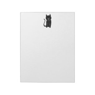 Süße schwarze Katze Notizblock