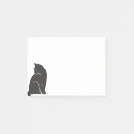 Süße schwarze Katze Post-it Klebezettel