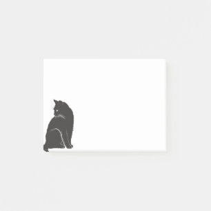 Süße schwarze Katze Post-it Klebezettel