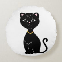 Süße schwarze Katze