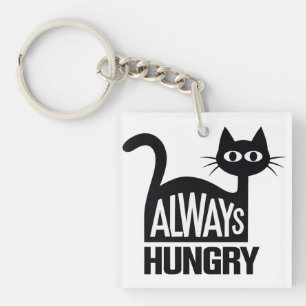Süße schwarze Katze Schlüsselanhänger