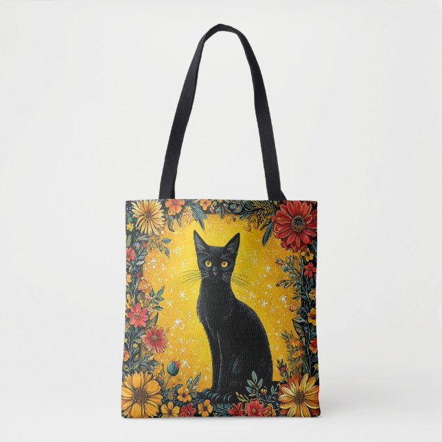 Süße schwarze Katze Tasche (Vorderseite)