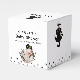 Süße schwarze Katze und Buch-Baby-Party Geschenkschachtel