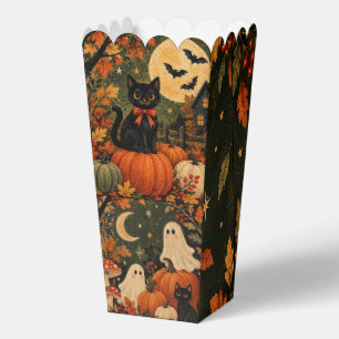 Süße schwarze Katze und Geist Halloween-Geschenkbo Geschenkschachtel