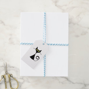 Süße schwarze Katzen-Geschenkanhänger Geschenkanhänger