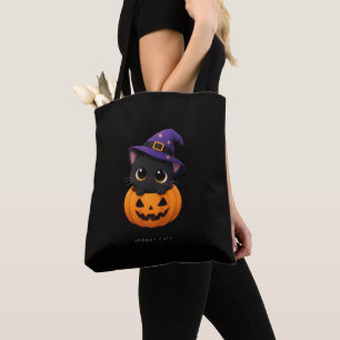 Süße schwarze Katzen-Halloween-Tasche – Spooky Cut Tasche