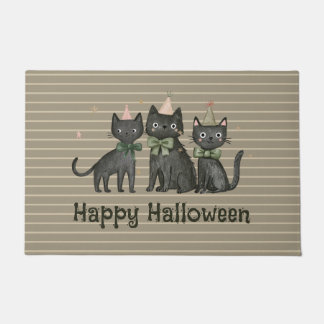 Süße schwarze Katzen Neutrales Halloween Fußmatte