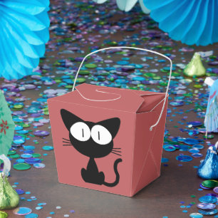 Süße schwarze Katzenmuster-Geburtstagsfeier Geschenkschachtel