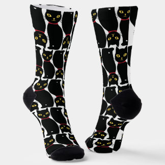 Süße schwarze Katzensocken Geschenk für schwarze K Socken