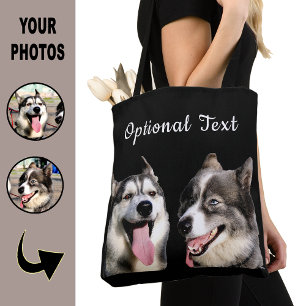 Süße schwarze moderne Foto-Hundliebhaber-Mama Tasche
