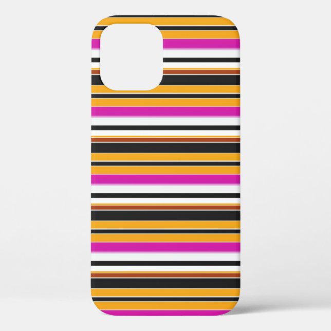 Süße schwarze orange Streifen Case-Mate iPhone Hülle (Rückseite)