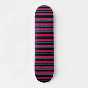 Süße schwarze rosa Streifen Skateboard