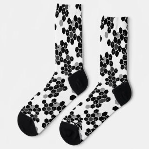 Süße schwarze weiße Hex-Datenmuster Socken