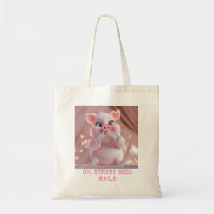 Süße Schweinchen-Maniküre-Tasche Lustige rosa Sc Tragetasche
