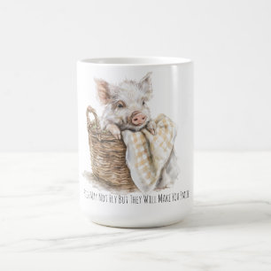 Süße Schweine fliegen vielleicht nicht, aber sie w Kaffeetasse