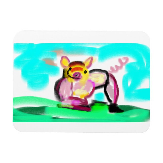 Süße Schweinekunst  Magnet (Horizontal)