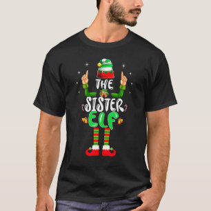 Süße Schwester-Elf passende Familien-Gruppen-Weihn T-Shirt
