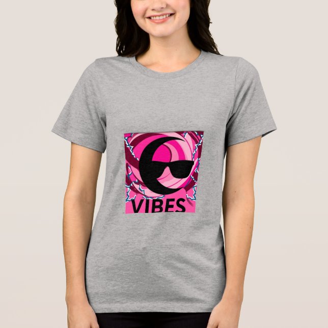 süße Schwingungen Tri-Blend Shirt (Vorderseite)