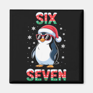 Süße Sechs Sieben 67 Pinguin Kinder Weihnachten Ur Magnet