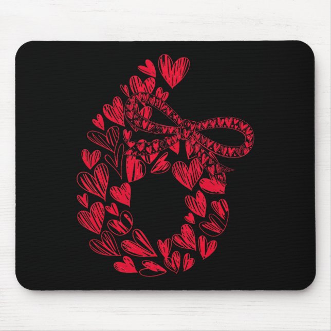Süße Sechs Sieben Liebe 67 Herzen Paar Nummer 6 Be Mousepad (Vorne)