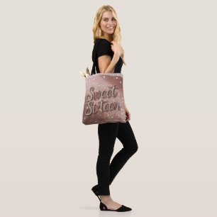 Süße Sechzehn in Roségold und Perlen Tasche