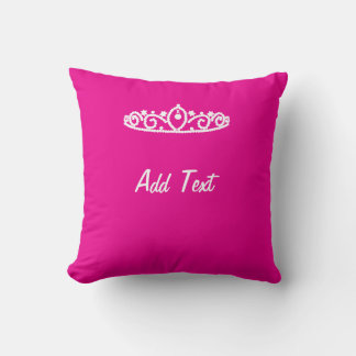 Süße Sechzehn Rosa und Weiße Tiara-Kundekissen Kissen