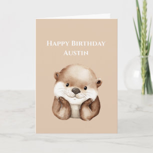 Süße sei glücklicher Otter Geburtstag Karte