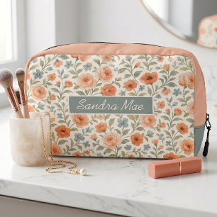 Süße Shabby-Chic-französische Blumen-Toilettentasc Waschbeutel