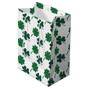 Süße Shamrocks vierblättrige Kleeblätter Fliesenmu Mittlere Geschenktüte