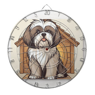 Süße Shih Tzu Cartoon-Dartscheibe  Dartscheibe