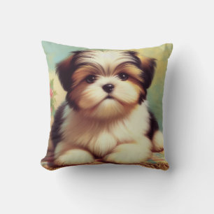 Süße Shih-Tzu-Welpenmalerei Kissen